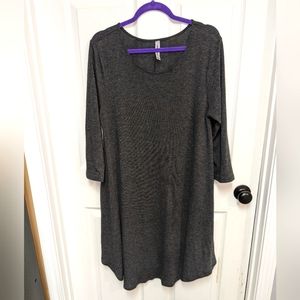Zenana Outfitters charcoal gray A-line dress Ladies XL scoop neck